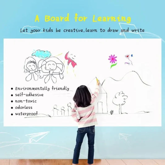 Whiteboard/Chalkboard Sticker Roll + 2 Markers/5 Chalks